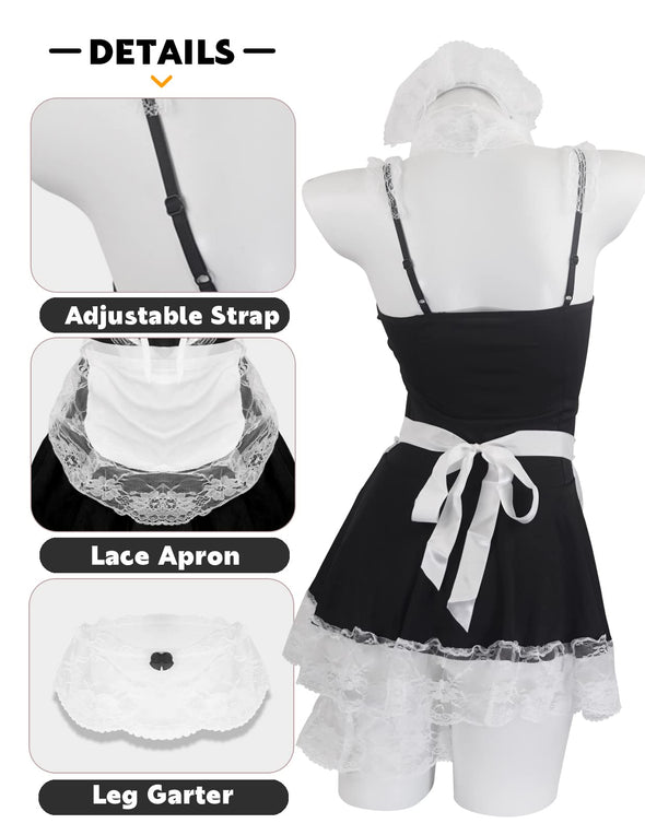 Japanese Anime Dress With Lace Apron