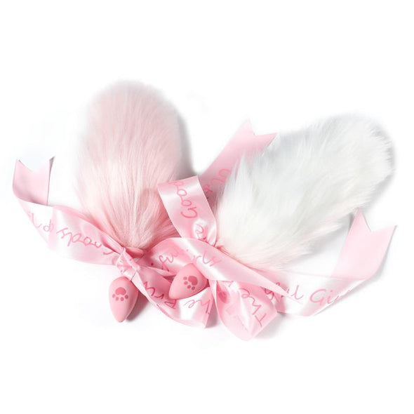PALOLI 12'' SHORT CAT TAIL WITH PAW SILICONE PLUG