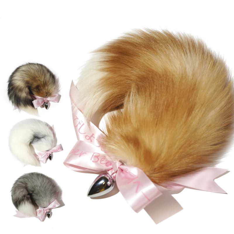 16"- 17"FOX TAIL METAL BUTT PLUG Paloliworld 16"- 17"FOX TAIL METAL BUTT PLUG Paloliworld