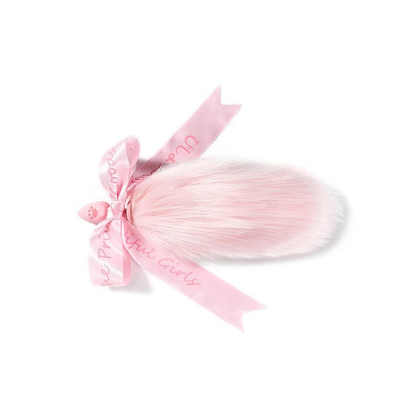 PALOLI Light Pink 12'' SHORT CAT TAIL WITH PAW SILICONE PLUG